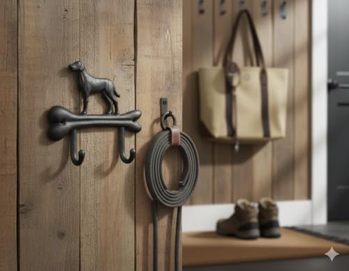 Comfy Hour 7" Heavy Duty Cast Iron Dog Wall Hook | Laundry & Clothing - Image 8