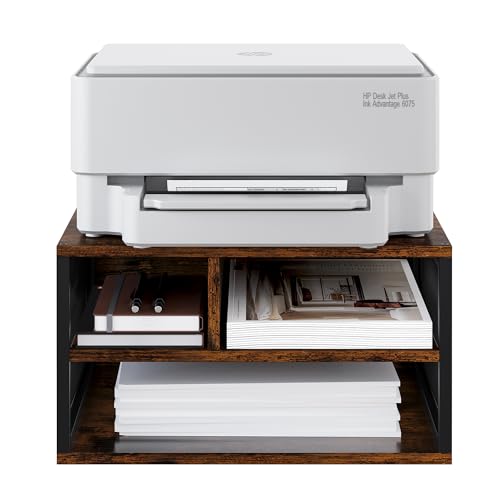 Wooden Printer Stand with Storage,Multi-Functional 2-Tier - Image 7
