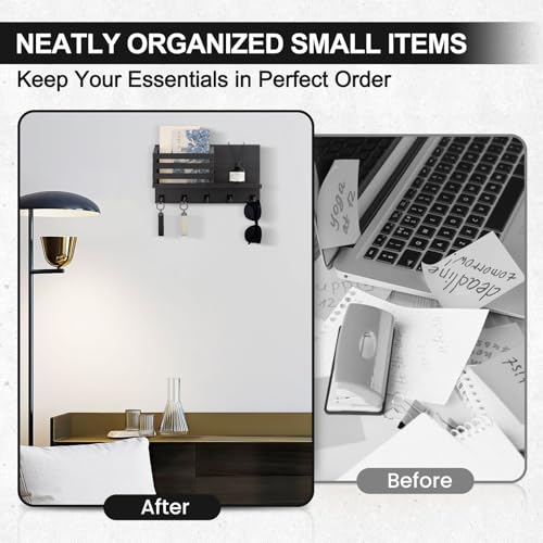 Key Holder Wall Mount, Mail Organizer for Wall with 5 - Image 7