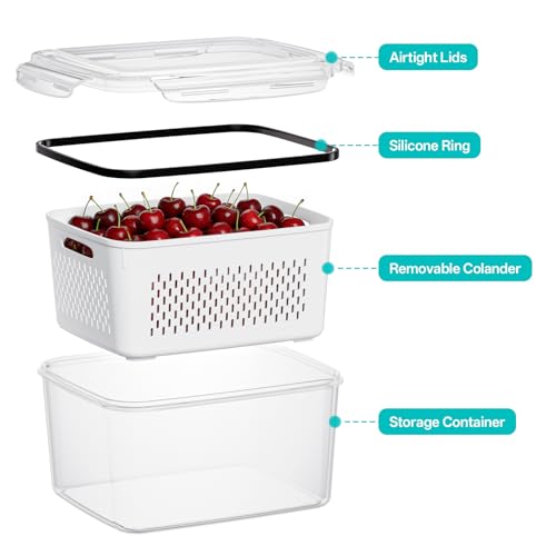 4 Pack Fruit Storage Containers for Fridge Set, BPA Free - Image 7