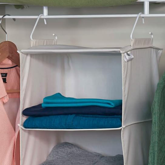 Household Essentials 311342 Hanging Closet Organizer | 3 Pocket - Image 7