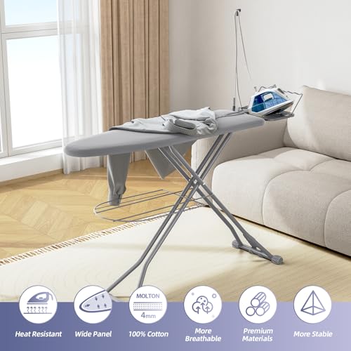 Multi Functional Ironing Board with Clothes Shelf and Cord Holder - Image 7