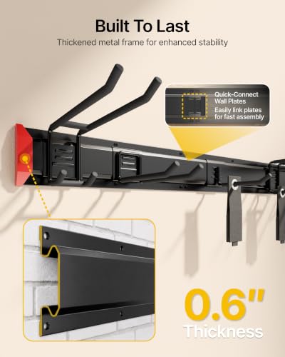 monTEK 64" Garage Tool Organizer Wall Mount, 625 LBS Heavy - Image 7