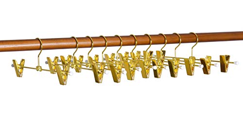 Amber Home 20 Pack Shiny Gold 12 Inch Metal Pants Skirts - Image 7