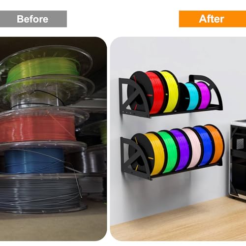 Demao 3D Printer Filament Rack, 2 Pack Wall-Mounted - Image 8
