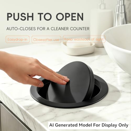 Antrader Built-in Countertop Trash Bin Waste Lid Balance - Image 7