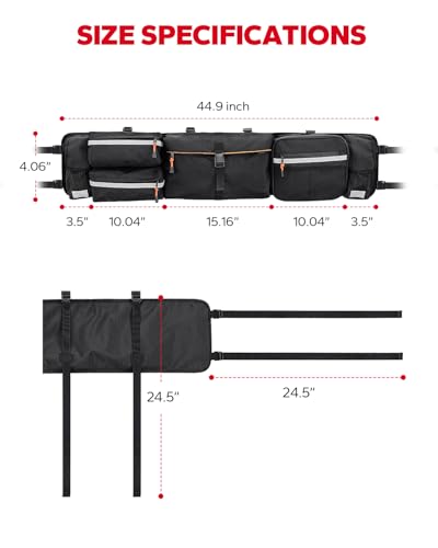 UTV Roll Cage Organizer, Upgrade Cargo Rear Storage Bag - Image 8
