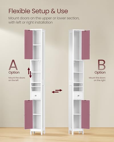 VASAGLE Tall Bathroom Cabinet, Slim Freestanding - Image 7