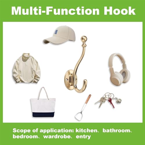 AVICCI 5 Pack Coat Hooks Champagne Bronze Coat Hook,Heavy - Image 7