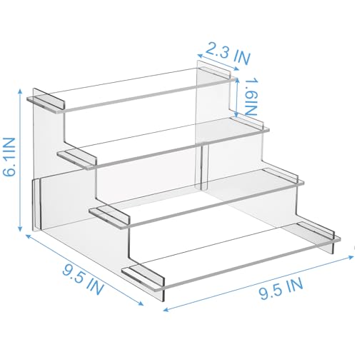 HENABLE 4 Tier Acrylic Display Risers, Perfume Organizer Stand - Image 7