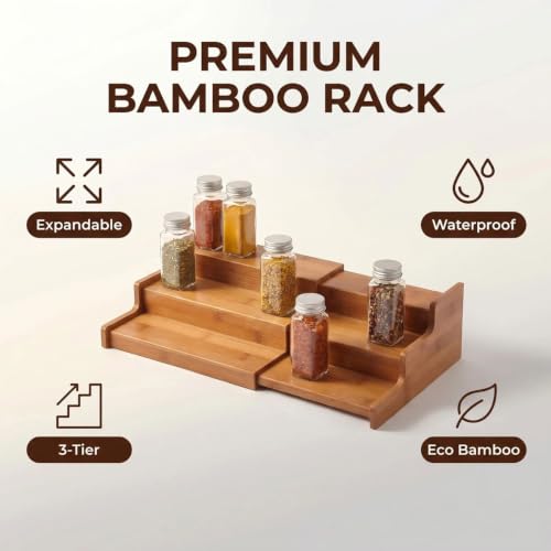 JinDoWin Expandable Spice Rack Organizer | Spice Racks & Pantry - Image 8