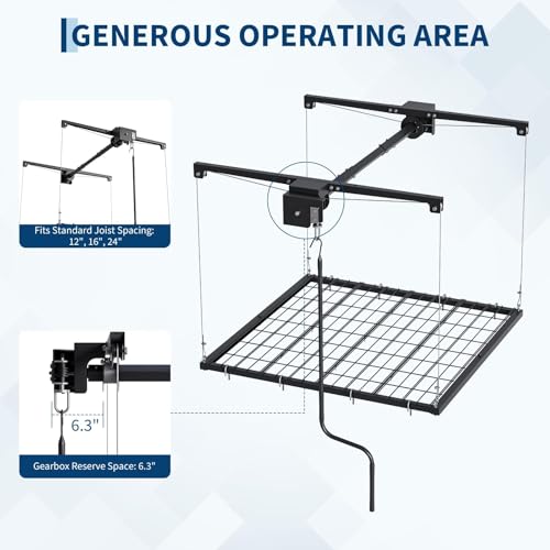 Takywep 4x4 ft Overhead Garage Storage Lift Rack | Garage Storage - Image 8