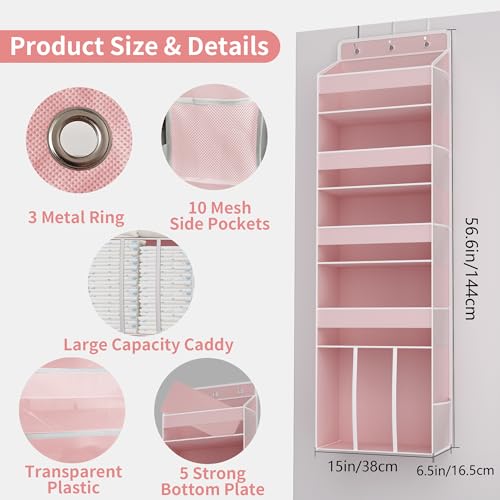TAHAVICE 1PC Pink Over the Door Nursery Organizer - Image 8