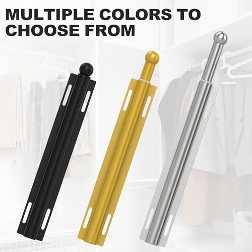 2 Pack Valet Rod for Closet Retractable, 13.4"-23.2" Pull - Image 8