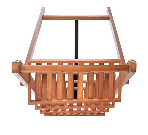 Safavieh Outdoor Collection Grenton Natural Brown 4-Tier Shelf - Image 8