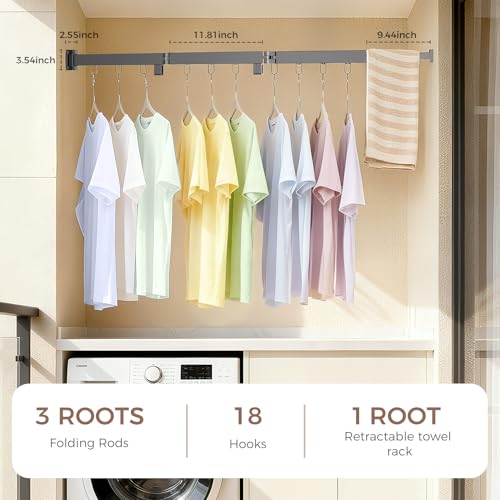 Wall Mounted Clothes Drying Rack, Space-Saving | Laundry & Clothing - Image 8
