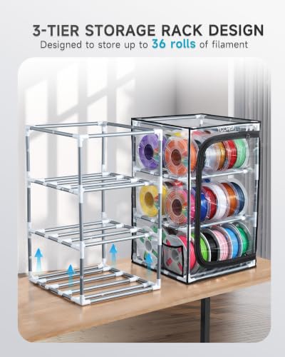 YOOPAI 3D Printer Filament Storage Box, 3-Tier Filament - Image 8