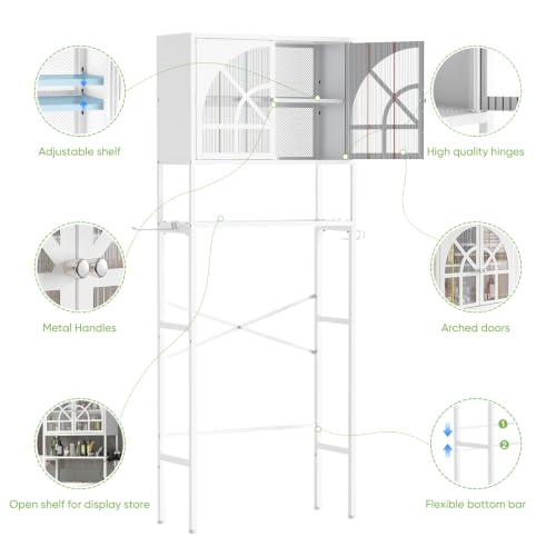 Xubialo 61"H Over The Toilet Storage Cabinet with Doors: Bathroom - Image 8