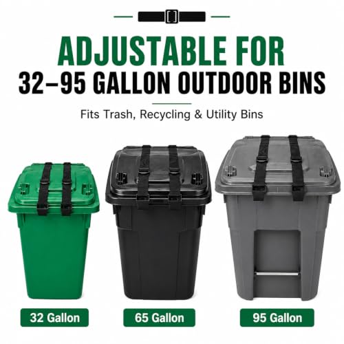 2PCS Bear Proof Trash Can Locks with Double Metal Claw - Image 7