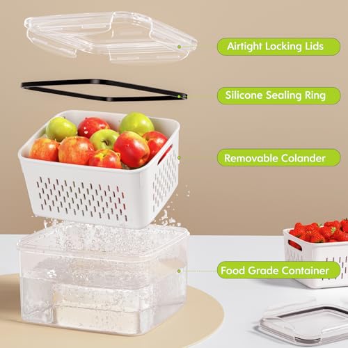 HOMETALL 8 Pack Fruit Storage Containers for Fridge, | All Products - Image 7