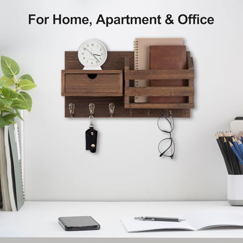 Lwenki Wall Mount Key Holder with Mail Organizer, 100% - Image 8