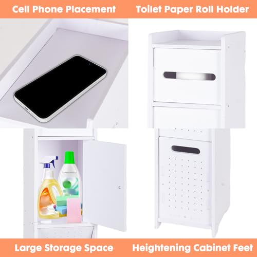 ShellKingdom Toilet Paper Holder Stand with Trash Can - Image 8