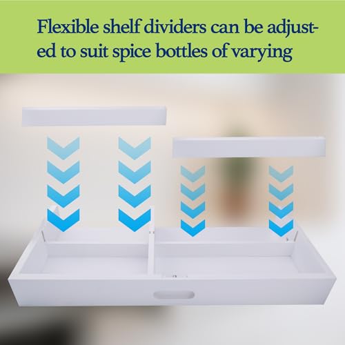 Pull Down Under Cabinet Spice Rack, Kitchen Storage Organizer - Image 7