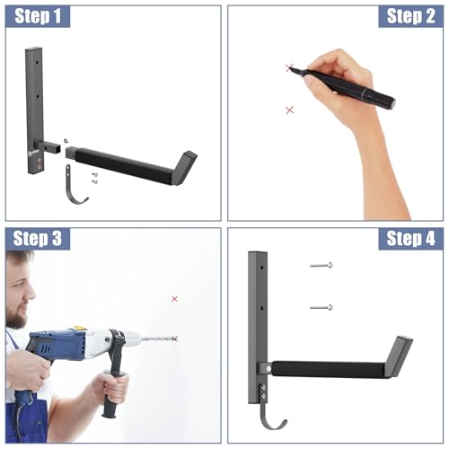 WALMANN Wall Mount Kayak Rack for Garage, Heavy-Duty Kayak - Image 7