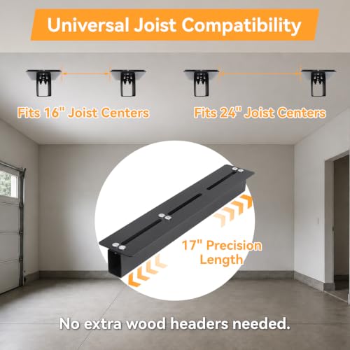 Garage Ceiling Storage Racks for 6 Bins, 17" Heavy Duty - Image 7