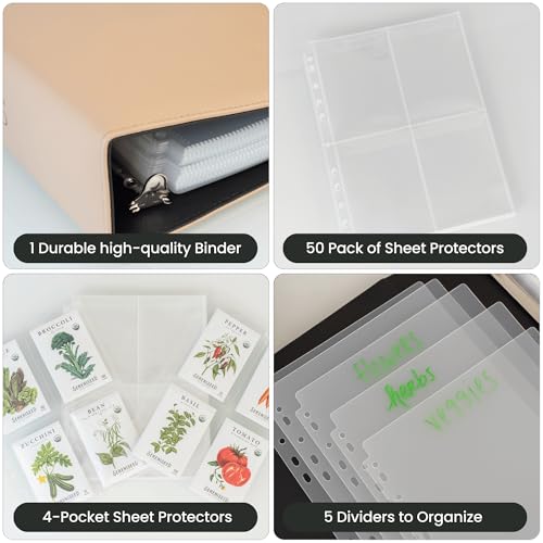 Seed Storage Binder – Garden Seed Organizer with 50 Sheet - Image 7