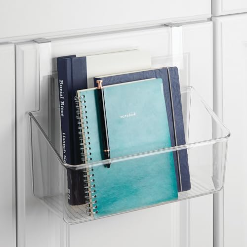 mDesign Plastic Over Cabinet Door Storage Organizer Bin - Image 8