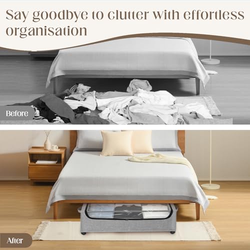 Under Bed Storage with Wheels, 2 Pack Under Bed Storage - Image 7
