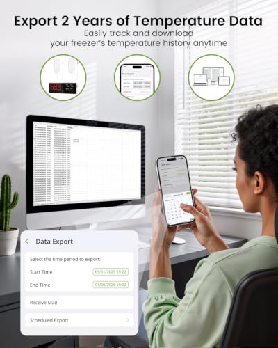 MOCREO WiFi Refrigerator Thermometer, Remote Email & App Alert - Image 8