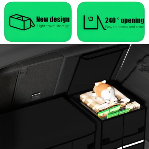 Car Trunk Organizer with Lid Collapsible Oxford Cloth Black - Image 7