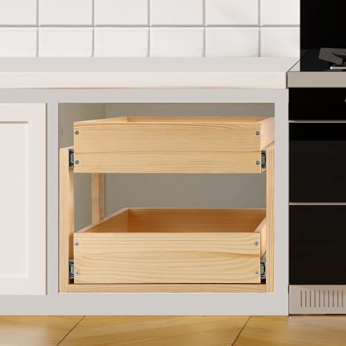 Pull Out Cabinet Organizer 14''W×21''D×16''H Slide Out Drawer - Image 7