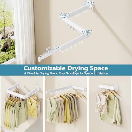 Clothes Drying Rack Wall Mounted, Space-Saving Drying Rack - Image 7