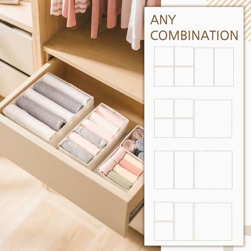 Criusia 15 Pack Drawer Organizer for Clothes, Foldable Dresser - Image 8