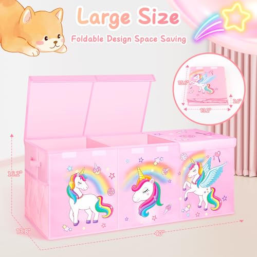 Extra Large Toy Box with Lids, Collapsible Storage C | All Products - Image 8