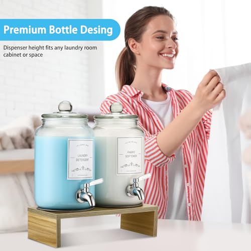 2-Pack Glass Laundry Detergent Dispenser with Stand, 106oz - Image 8