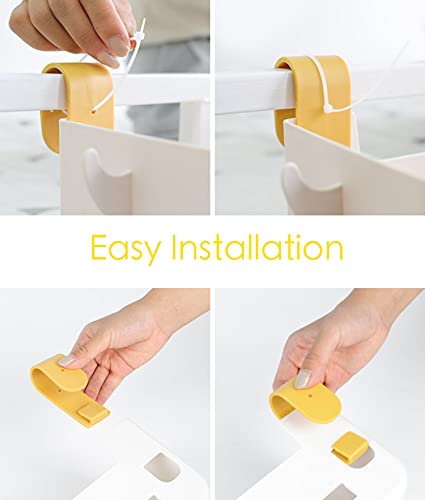 Bedside Hanging Caddy, Plastic Hanging Storage Shelf - Image 8