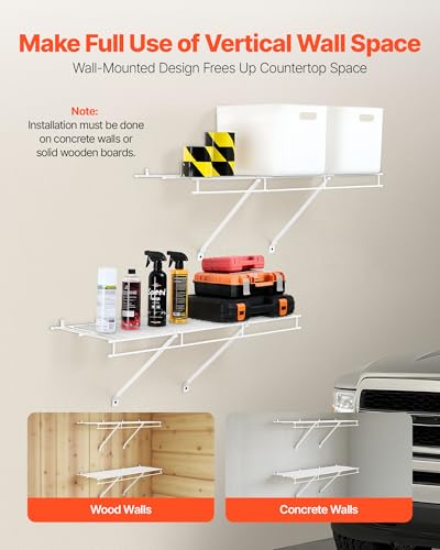 VEVOR Wire Shelf Kit, 3 ft, Set of 2, Wall Mounted Wire - Image 8