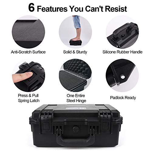Lykus HC-3810 Waterproof Hard Case with Foam, Inner Size - Image 7
