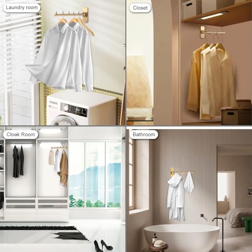 Sumnacon Clothes Rack,2 Pcs Stainless Steel Wall Mounted - Image 8