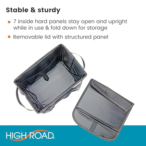 Carganizer Small Car Storage Bin with Lid for Trunk, Front - Image 7