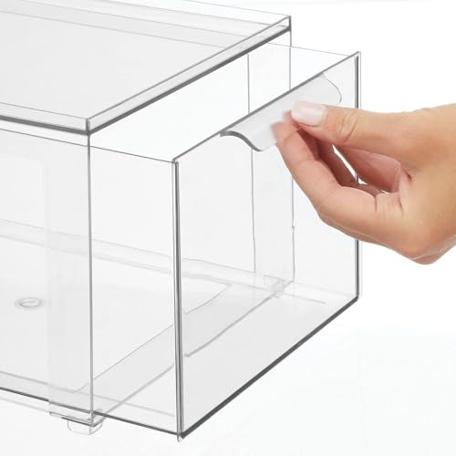 mDesign Plastic Stackable Bathroom Storage with Pull | All Products - Image 6