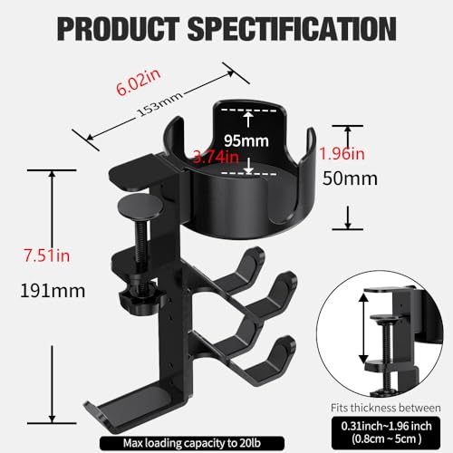3 in 1 Desk Cup Holder with Headphone and Controller - Image 7