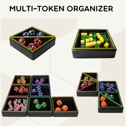 Sq. Modular Magnetic Dice Trays, Board Game Token Tray - Image 7
