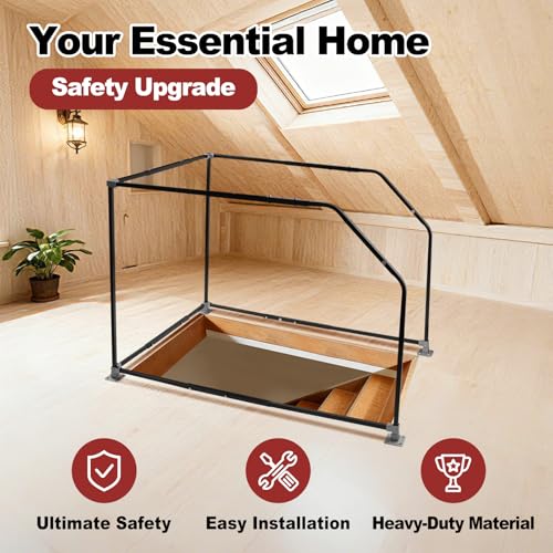Lift Attic Ladder Safety Railing, Upgraded Adjustable Loft - Image 8