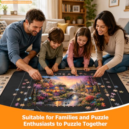 Jigsaw Puzzle Mat Roll Up 1000 Pieces, Saver Pad with 6 - Image 8