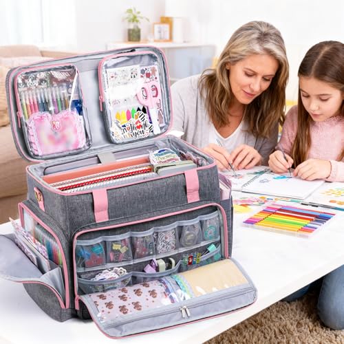 AMOIGEE Large Craft Bag Organizer for Scrapbooking, Sewing - Image 7